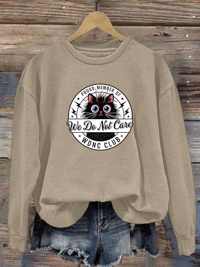 Women's  Retro Funny Proud Member Of Club We Do Not Care Menopause Perimenopause Print Sweatshirt