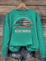 🔥Buy 3 Get 15% Off Women's   Pearl Harbor Memorial Day Hawaii USA Flag Day of Infamy Sweatshirt