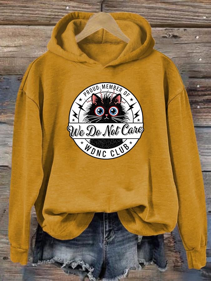 Women's  Retro Funny Proud Member Of Club We Do Not Care Menopause Perimenopause Print  Hoodie