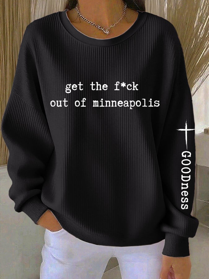 Women's Justice For Her Print Casual Sweatshirt