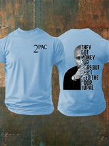 Men's  2Pac Rapper  Print  T-Shirt