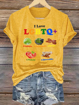 Women's  LGBTQ+ Pride Graphic Tee for Food Lovers