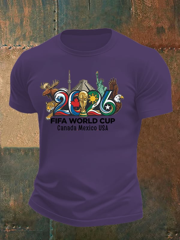 Men's  2026 Canada Mexico Usa Football T-shirt