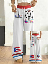 Women's Retro Puerto Rico Print Sweatpants