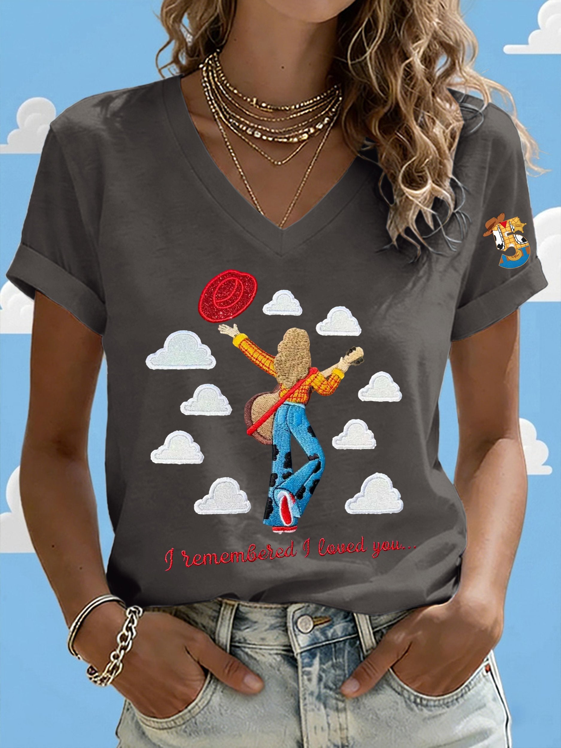 Women's Retro I Knew It Print Casual T-shirt