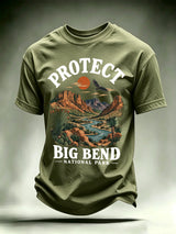 Men's Protect Big Bend National Park, Scenic Desert Landscape T-Shirt