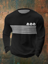 Men's St. Patrick's Day Stripe Contrast Waffle T-shirt