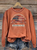 🔥Buy 3 Get 15% Off Women's   Pearl Harbor Memorial Day Hawaii USA Flag Day of Infamy Sweatshirt