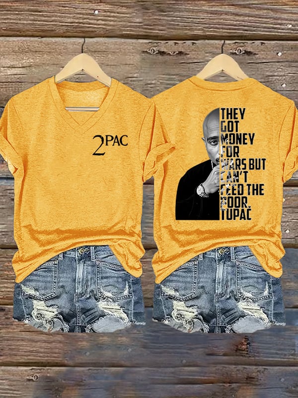 Women's  2Pac Rapper Print T-Shirt
