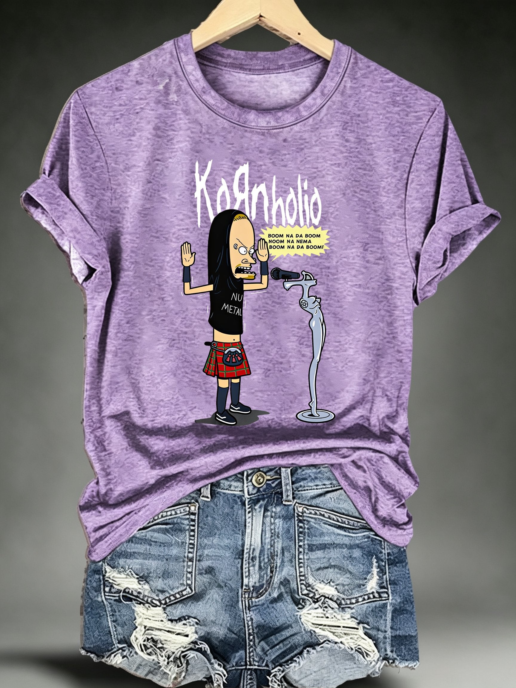 Women's  Kornholio Nu-Metal Cartoon  Pop Culture T-Shirt