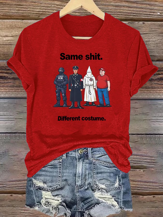 Women's  Different costume Print T-Shirt