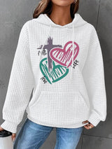 Women's Cross Heart Print Hoodie