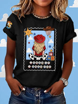 Women's Retro I Knew It Print Casual T-shirt