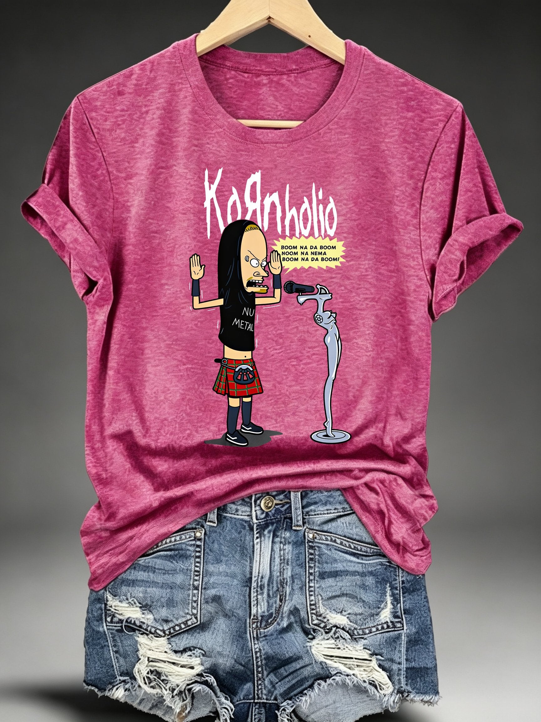 Women's  Kornholio Nu-Metal Cartoon  Pop Culture T-Shirt