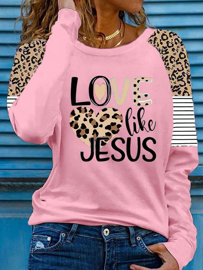 Women's Valentine's Day Printed Long Sleeve T-Shirt