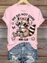Women's  Cute little raccoon for Women's WDNC Menopause & Perimenopause Printed T-shirt