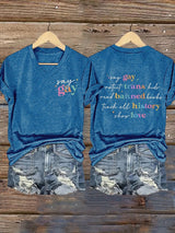 Women's Say Gay Protect Trans Kids Read Banned Book Teach All History Show Love Printed T-shirt