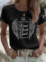Retro Justice For Renee Print T-Shirt