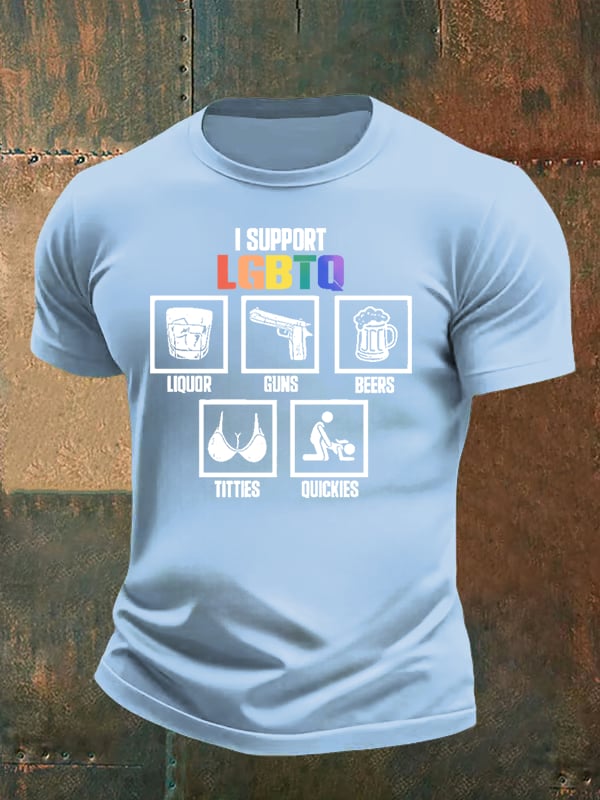 Men's I support LGBTQ Print T-shirt