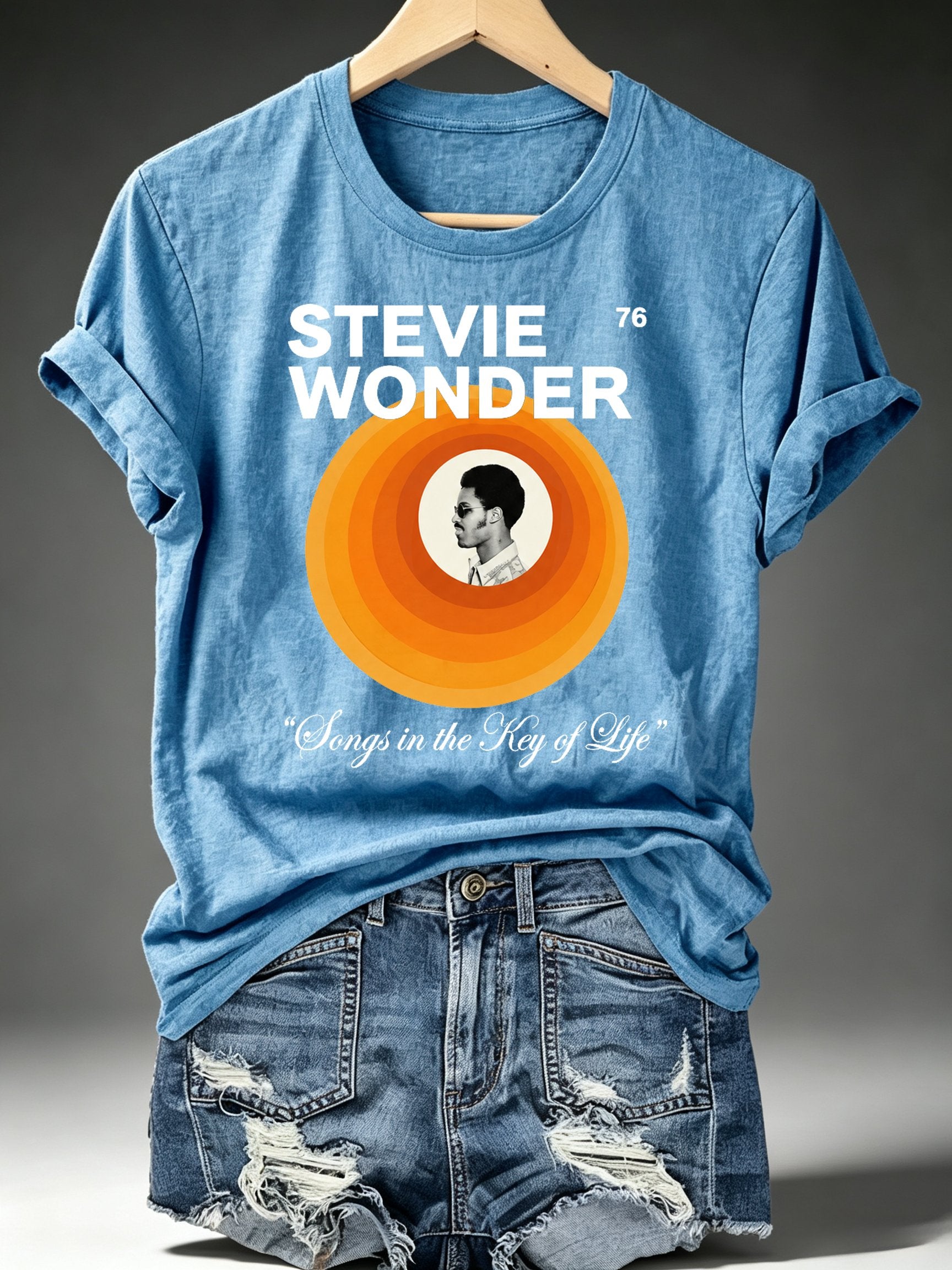Women's  Retro Album Concentric Circles Graphic Apparel Anniversary Tour  Shirt