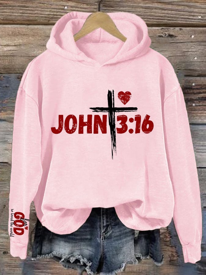 Women's For God So Loved The World John 3:16 Printed Sweatshirt