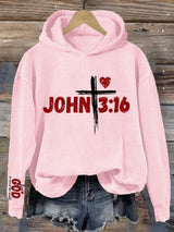 Women's For God So Loved The World John 3:16 Printed Sweatshirt