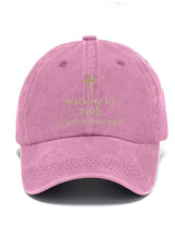 Walking By Faith Tripping Constantly Printed Baseball Cap
