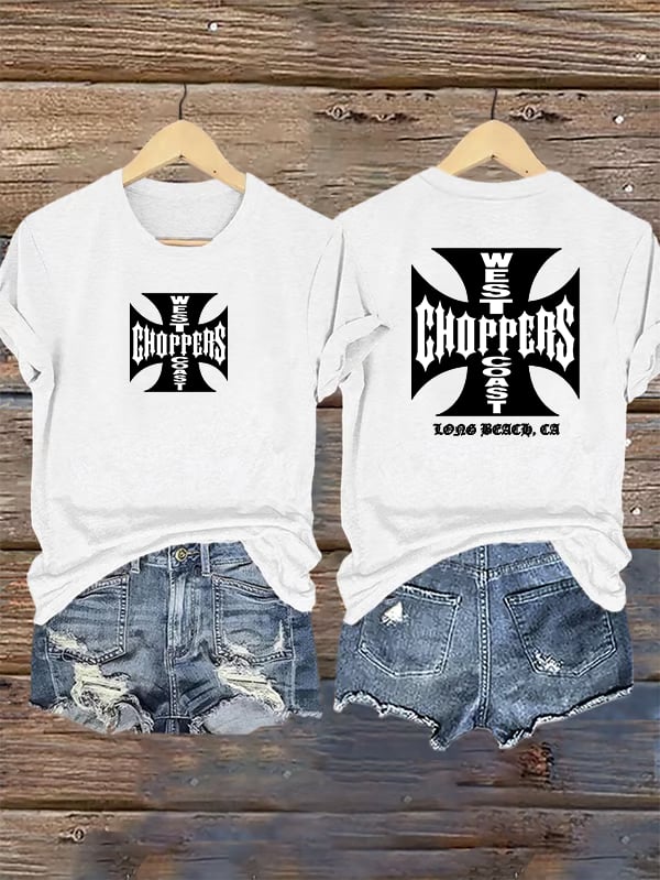 Women's  West Coast Choppers-Inspired Paul Tribute Print T-Shirt