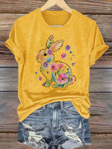 Women's  Spring Easter Bunny Subtle Hidden Message FDT T-shirt