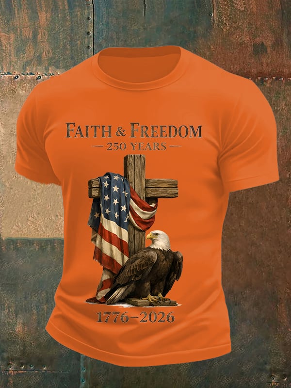 Men's  Faith and Freedom 250 Years Print T-Shirt