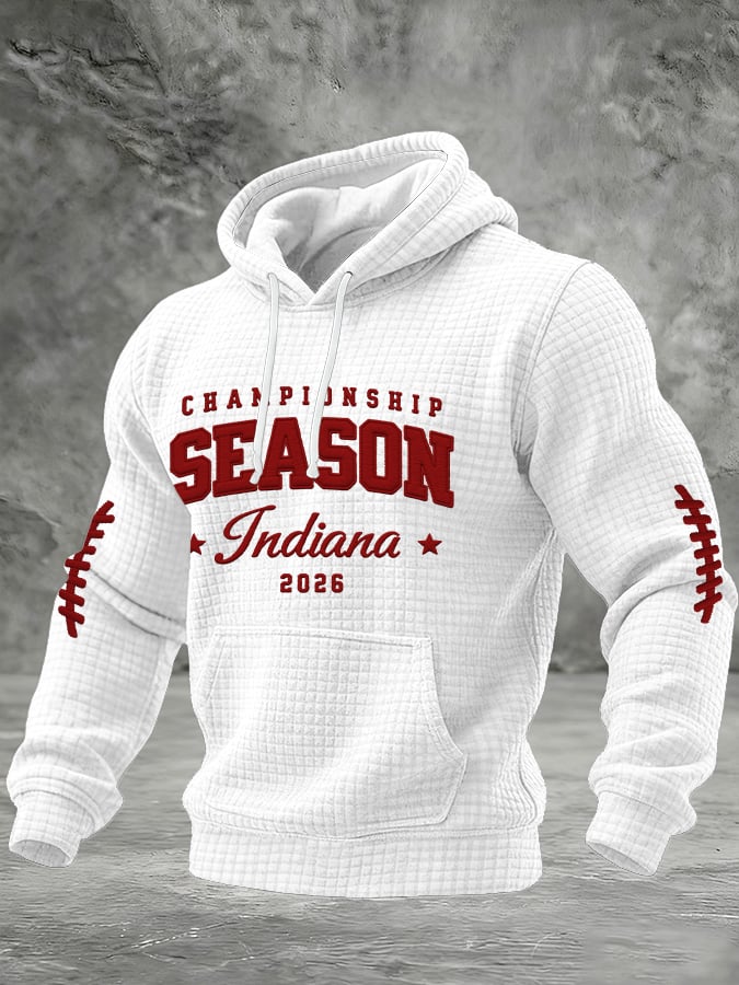 Men's Football Printed Casual Hoodie