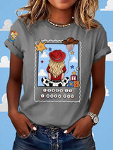 Women's Retro I Knew It Print Casual T-shirt