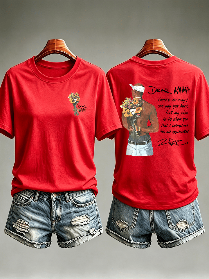 Women's Dear Mama" Graphic Vintage Hip Hop Streetwear