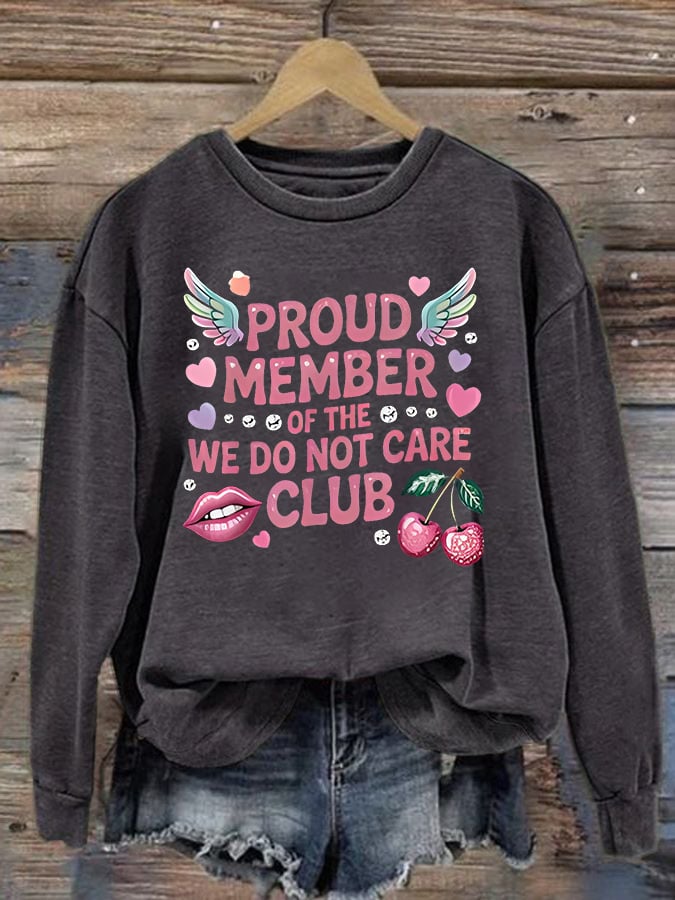 Women's  Retro Funny Proud Member Of Club Menopause Perimenopause Print  Sweatshirt
