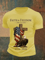 Men's  Faith and Freedom 250 Years Print T-Shirt