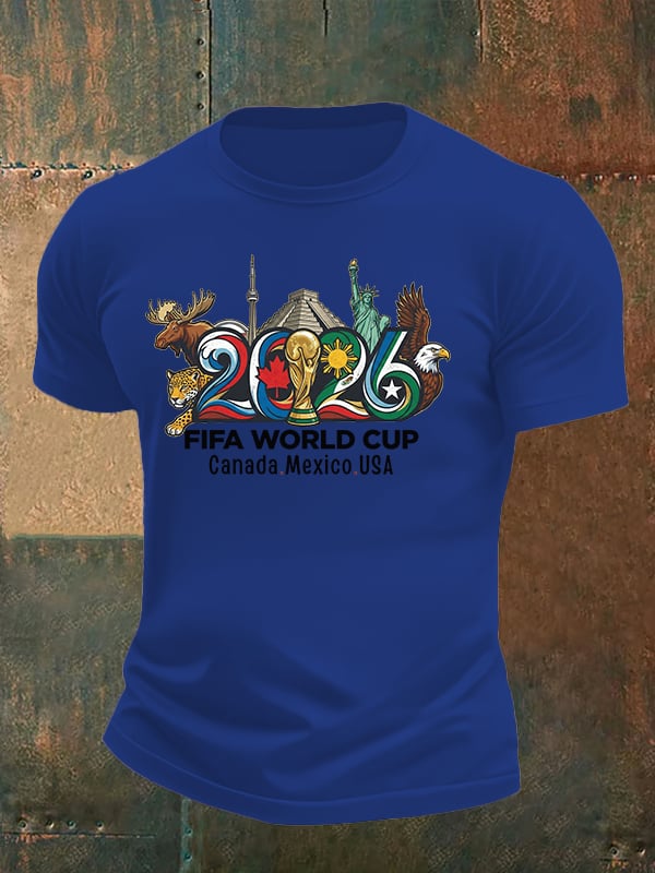 Men's  2026 Canada Mexico Usa Football T-shirt