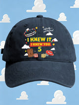 Retro I Knew It Print Baseball Cap