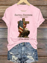 Women's  Faith and Freedom 250 Years Print T-Shirt