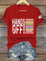 🔥Buy 3 Get 15% Off🔥Women's Retro Hands Off Protest Print T-Shirt