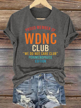 Women's  Retro Funny Proud Member Of Club Menopause Perimenopause Print T-Shirt