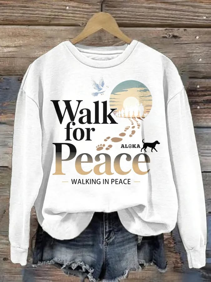 Women's Walk For Peace  Art Print Sweatshirt