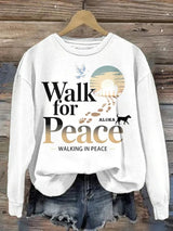 Women's Walk For Peace  Art Print Sweatshirt