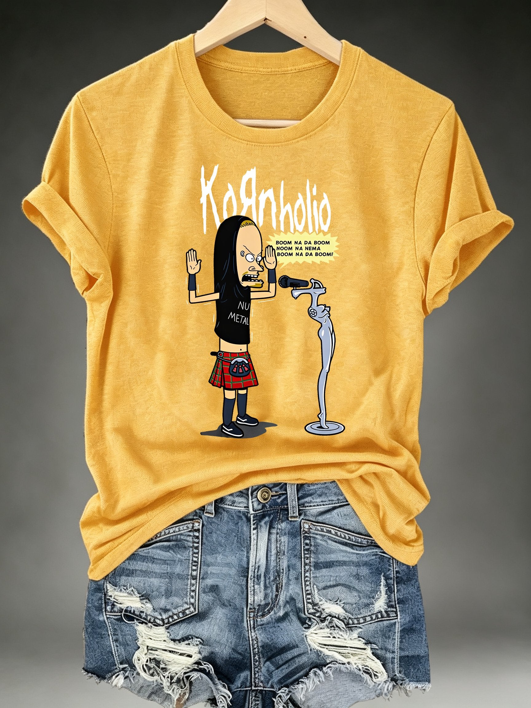 Women's  Kornholio Nu-Metal Cartoon  Pop Culture T-Shirt