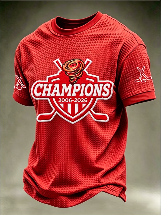 Men's Ice Hockey Print Short-Sleeve T-Shirt