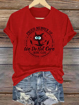 Women's  Retro Funny Proud Member Of Club Menopause Perimenopause Print T-Shirt