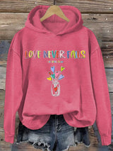 Women's Love Never Fails Heart Print Casual Sweatshirt