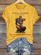 Women's  Faith and Freedom 250 Years Print T-Shirt