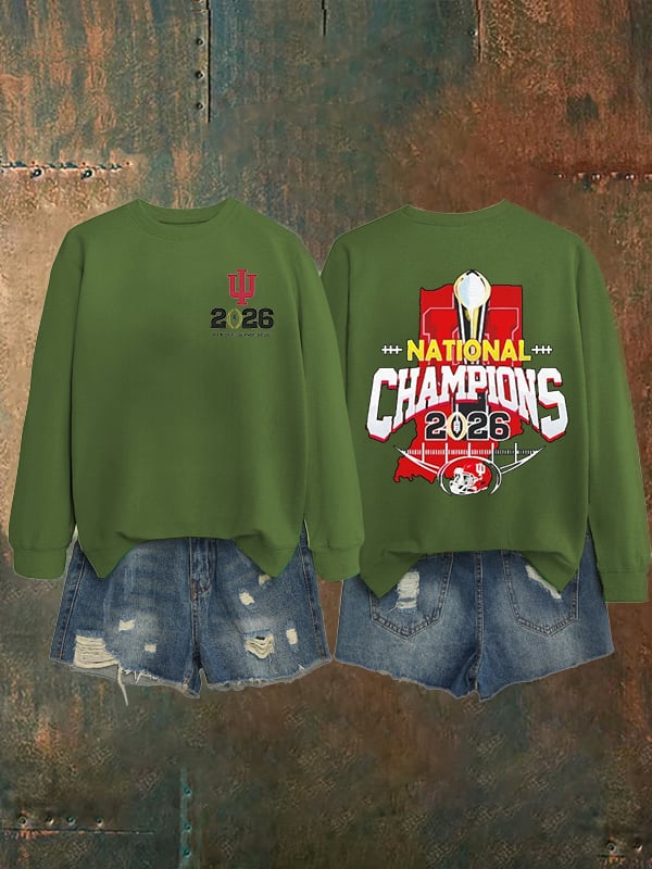 Women's   Football Print Sweatshirt