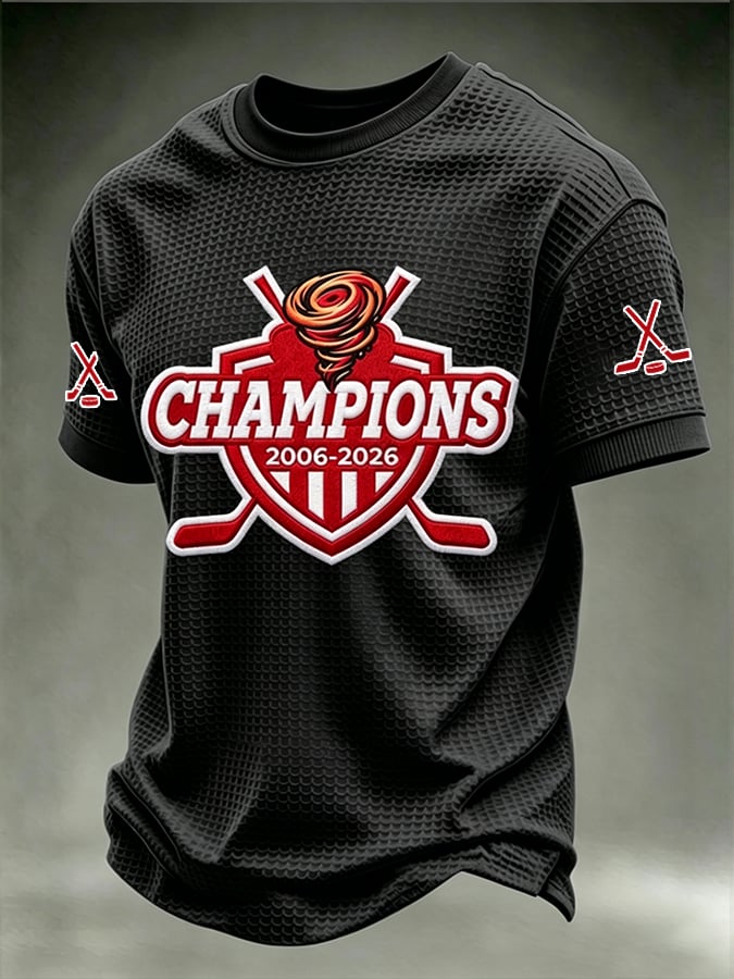 Men's Ice Hockey Print Short-Sleeve T-Shirt
