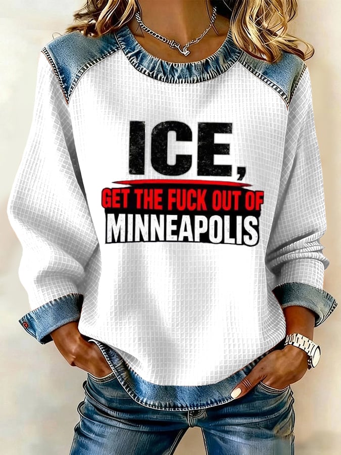 Women's Justice For Her Print Casual Sweatshirt